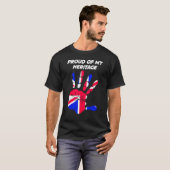 T-shirt Drapeau Union Jack - Palme imprimée (Devant entier)