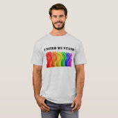 T-shirt drapeau United We Stand Pride avec poing 3D (Devant entier)
