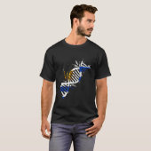 T-shirt Drapeau Uruguay Molécule ADN Fierté Uruguayenne Ur (Devant entier)