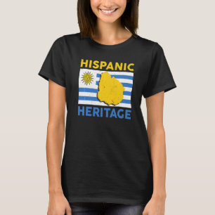 T-shirt Drapeau uruguayen du Mois du patrimoine hispanique