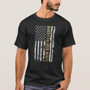 T-shirt Drapeau US d'or pour American Gold Miner 1