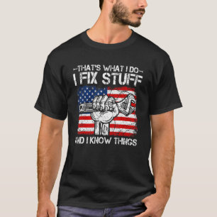 T-shirt Drapeau US Fixer Que Ce Que Je Fais Je Corrige Des