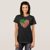 T-shirt Drapeau US Mardi Gras avec Fleur de Lis Patriotiqu (Devant entier)