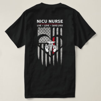 T-shirt Drapeau US NICU Nurse Decal