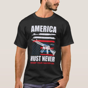 T-shirt Drapeau U'S Vétérinaire Rifle