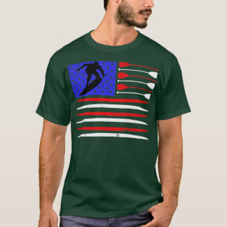 T-shirt Drapeau US Vintage Surfboard