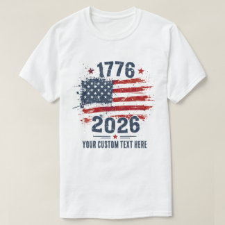 T-shirt Drapeau USA 1776 2026 Anniversaire
