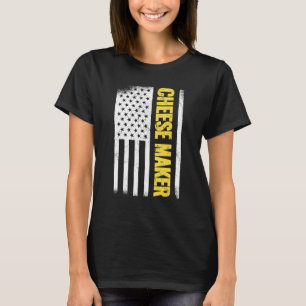 T-shirt Drapeau USA 4 juillet gouda gouda foodie Fromage