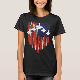 T-shirt Drapeau Usa 4 Juillet Patriote Une Nation Sous Die
