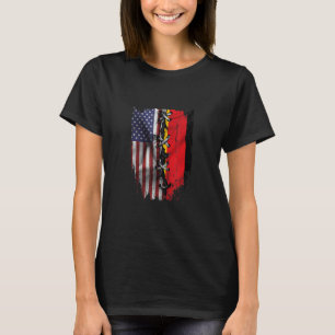 T-shirt Drapeau USA Allemagne Racines Allemandes Cultivé e