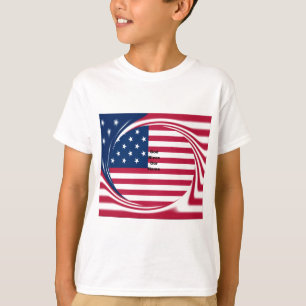 T-shirt Drapeau USA avec Dieu Bénissez notre maison design