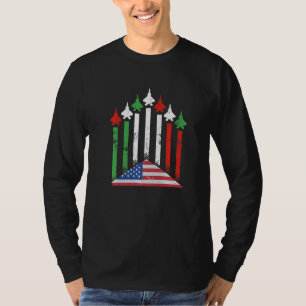 T-shirt Drapeau USA ayant les racines italiennes Drapeau I