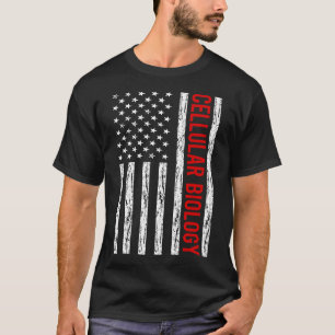 T-shirt Drapeau USA Biologie Cellulaire Biologiste