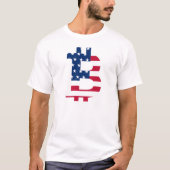 T-shirt Drapeau Usa Bitcoin-Bitcoin-Cryptomonnaie-Blockcha (Devant)
