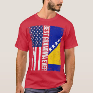T-shirt Drapeau USA & Bosnie-Herzégovine Drapeau meilleur