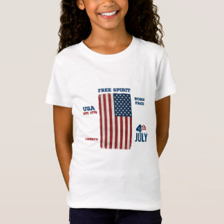 T-Shirt Drapeau USA de la fête de l'Indépendance vintage E