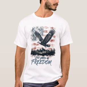 T-shirt Drapeau USA de l'aigle de la liberté de 250 ans Pa
