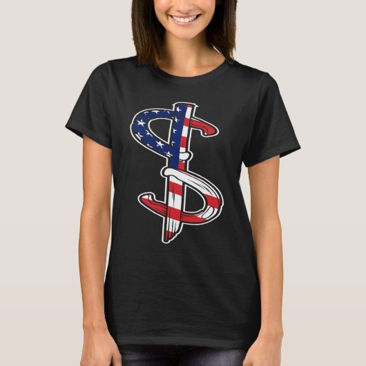 T-shirt Drapeau USA de lancer de fer à cheval (Devant)