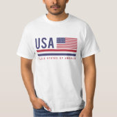 T-shirt Drapeau USA et code ISO Alpha-3 Design (Devant)