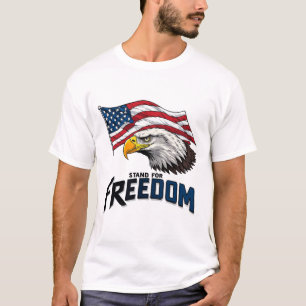 T-shirt Drapeau USA Fière Liberté Cadeau Patriotique