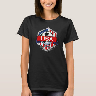 T-shirt Drapeau USA Foot de footballeur patriotique améric