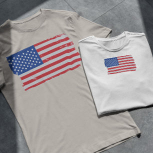 T-shirt Drapeau Usa Grunge