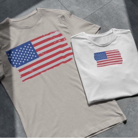 T-shirt Drapeau Usa Grunge