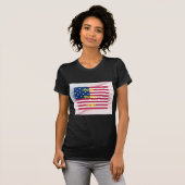 T-shirt Drapeau USA "Home Sweet Home" Art Imprimer (Devant entier)