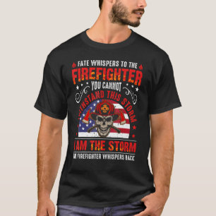 T-shirt Drapeau Usa Je Suis Le Casque Pompier À Tempête Po