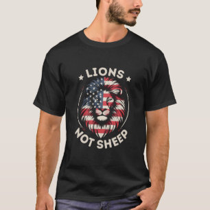 T-shirt Drapeau USA, LIONS ET NON MOUTONS