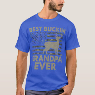 T-shirt Drapeau USA Meilleur Grand-Père Bucking de tous le