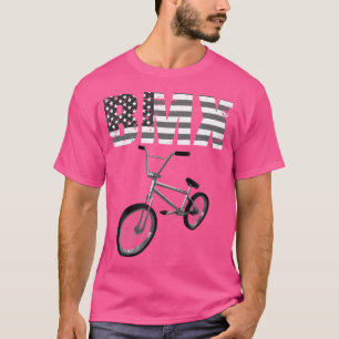 T-shirt Drapeau Usa Noir Et Blanc Bmx