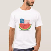 T-shirt drapeau USA pastèque (Devant)