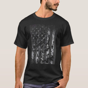 T-shirt Drapeau Usa Patriotique Labrador Noir Cool Pour Pr
