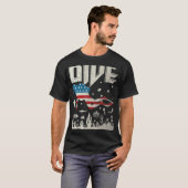 T-shirt Drapeau Usa Plongée Plongée Plongée Plongée Plongé (Devant entier)