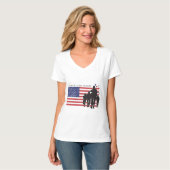 T-shirt Drapeau USA - Soutien à nos troupes (Devant entier)