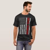 T-shirt Drapeau USA - Technicien de contrôle (Devant entier)