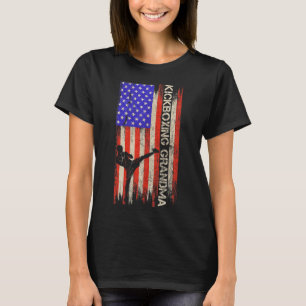 T-shirt Drapeau Usa Vintage Combattant De Mma Kickboxing G