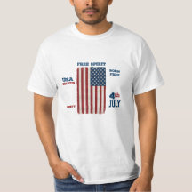 Drapeau USA vintage du 4 juillet Esprit libre Patr