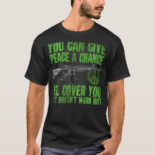 T-shirt Drapeau Usa Vous pouvez donner une chance à la pai