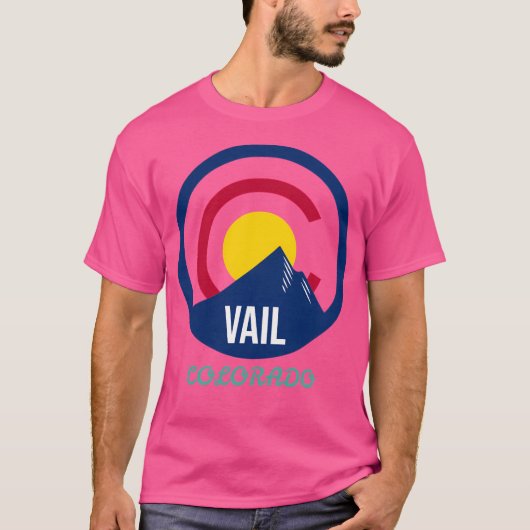 T-shirt Drapeau Vail Colorado actif (Devant)