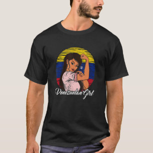 T-shirt Drapeau vénézuélien Venezuela Vénézuélienne fille