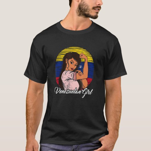 T-shirt Drapeau vénézuélien Venezuela Vénézuélienne fille (Devant)