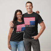 T-shirt Drapeau Vers Le Bas En Distresse (Unisexe)