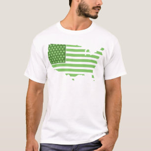 T-shirt Drapeau vert des Etats-Unis