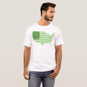 T-shirt Drapeau vert des Etats-Unis (Devant entier)