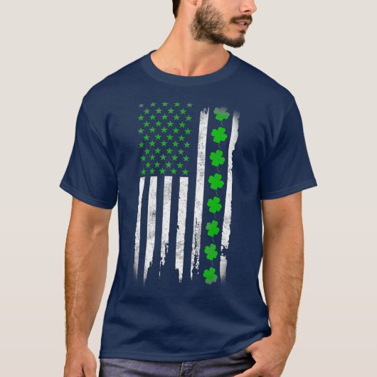 T-shirt Drapeau vert Jour de la Saint Patrick IRLANDE (Devant)
