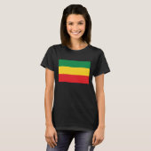 T-shirt Drapeau vert, or (jaune) et rouge (Devant entier)