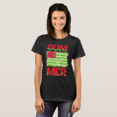 T-shirt Drapeau Vertical Cool Usa Drapeau Été Vaca (Devant entier)