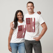 T-shirt Drapeau vertical papa pompier conception vectoriel (Unisexe)